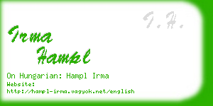 irma hampl business card